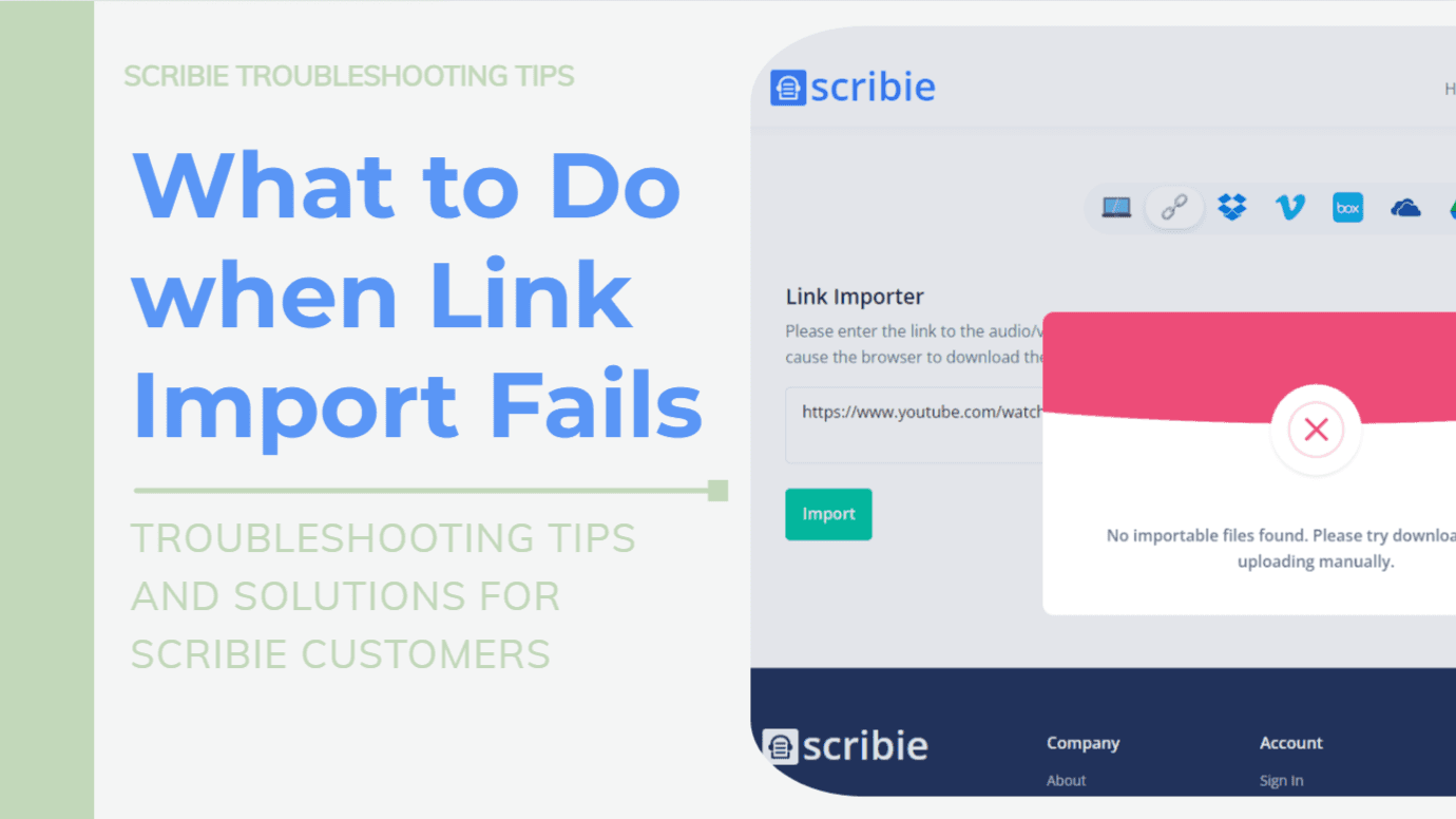 What to Do when Link Import Fails